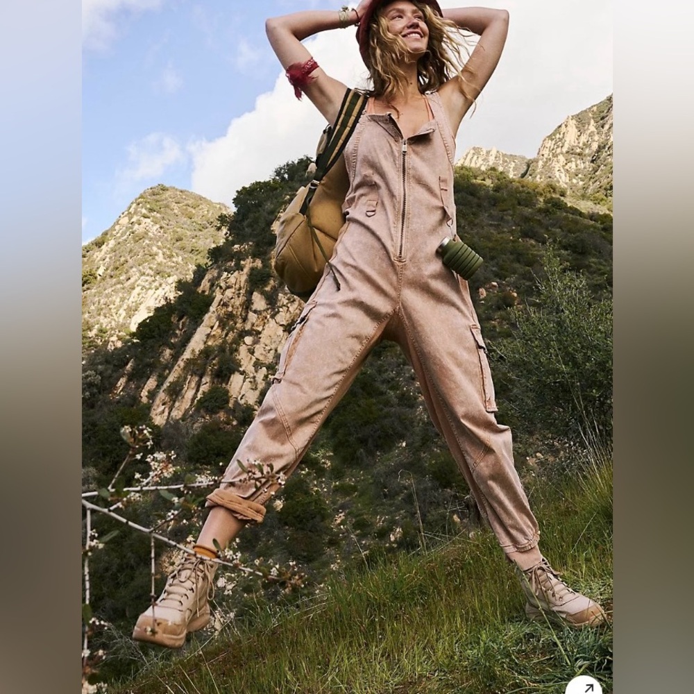Free People Fast Track Onesie Sandstone